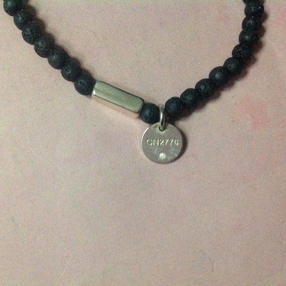 Retro BEYOND Black Lava Bead Stretch Bracelet - Picture 3 of 3